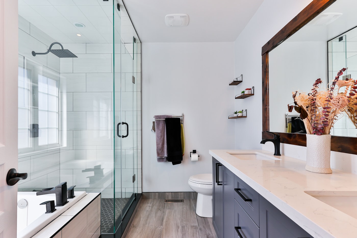 Spotless bathroom after a deep clean